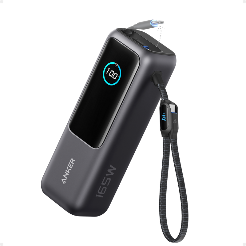 Anker 移動電源 25K 165W 內置可伸縮充電線