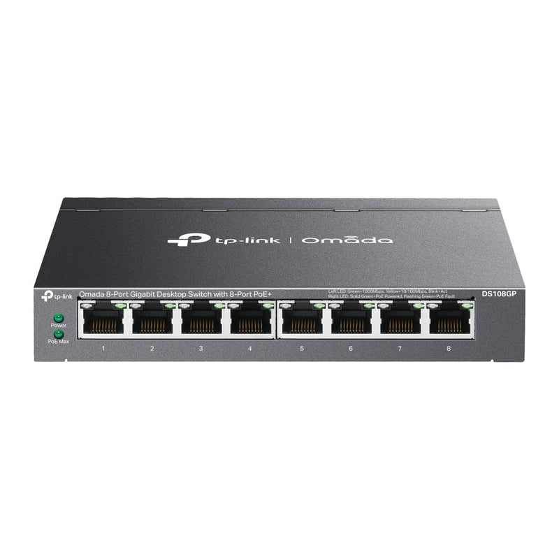 DS108GP - Omada 8-Port Gigabit Unmanaged Desktop Switch with 8-Port PoE+