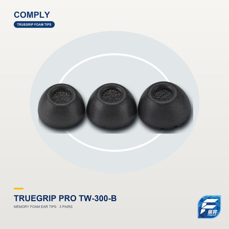 Comply TrueGrip Pro TW-300-B 記憶耳綿(3對裝)|展昇主圖
