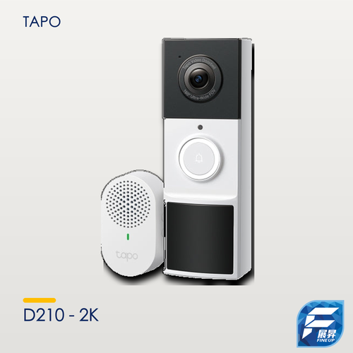Tapo D210 - 2K 智能視像門鈴攝影機 (IP65) Smart Wireless Security Video Doorbell (SD Card及雲端儲存)(夜視全彩)