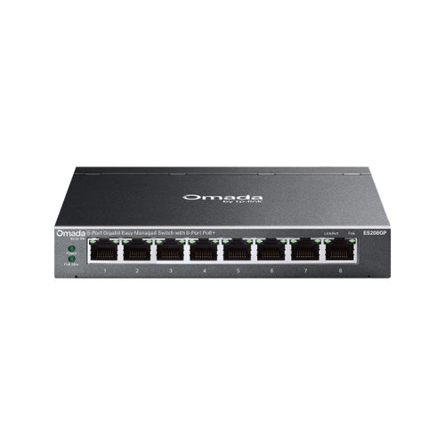 Omada - ES208GP 8-Port Gigabit Easy Managed Switch with 8-Port PoE+
