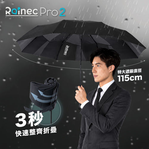 Savewo Rainec Pro 2 快速安全自動摺疊遮 (典雅黑)