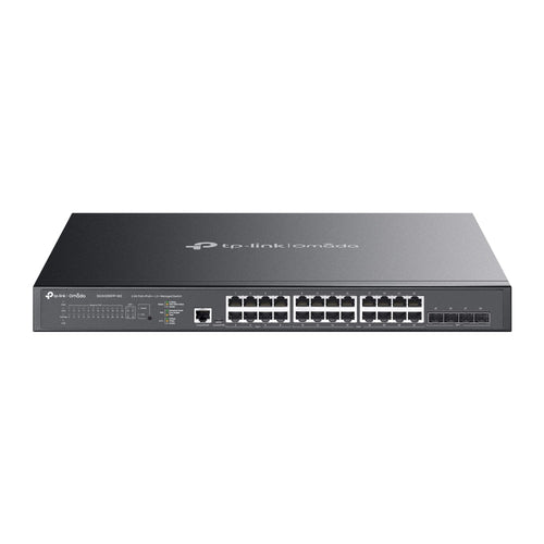 Omada - SG3428XPP-M2 24 埠 2.5GBASE-T 和 4 埠 10GE SFP+ L2+ 管理型交換器 (含 16 埠 PoE+ 和 8 埠 PoE++)