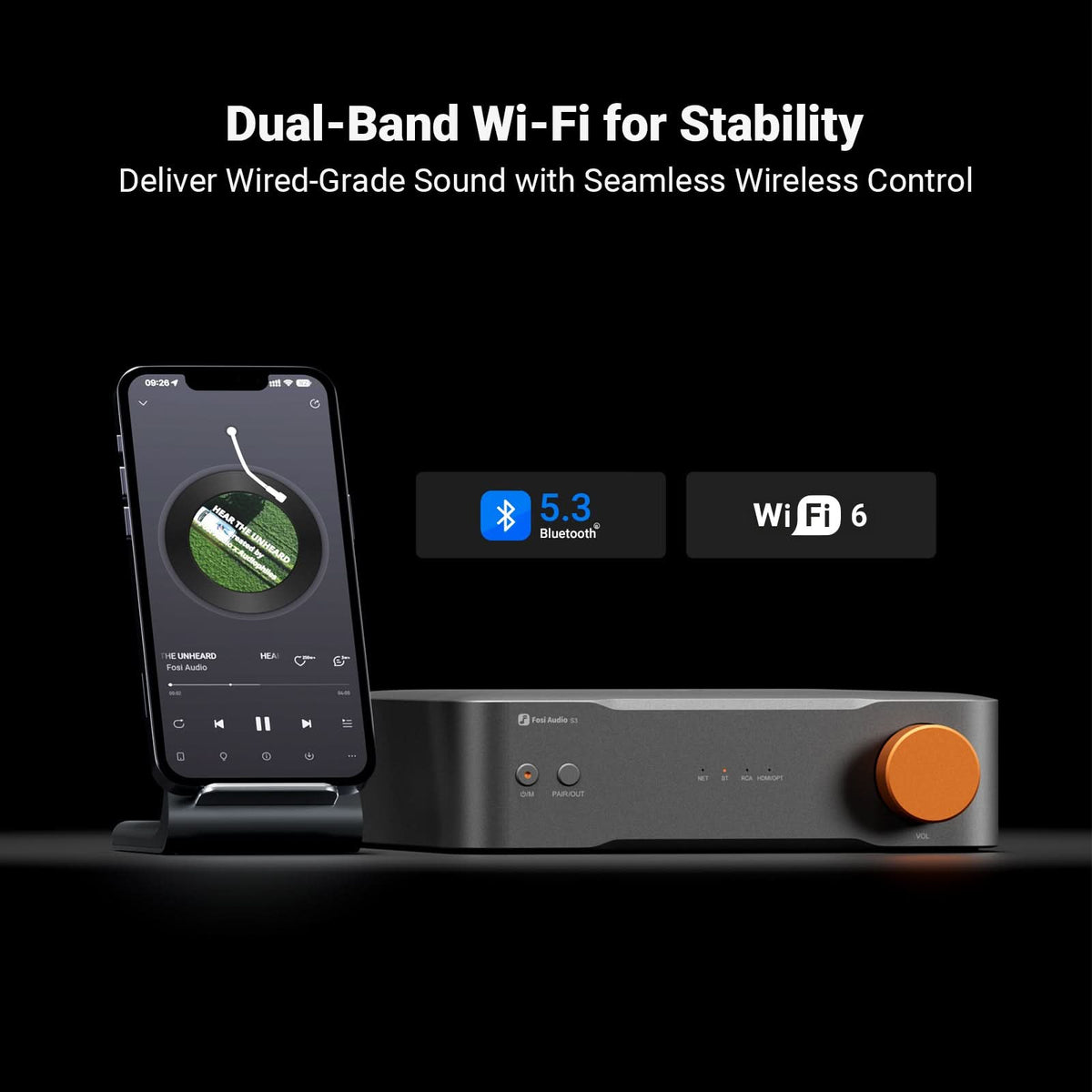 Fosi Audio S3 平衡串流播放器／DAC／前級 無線連接