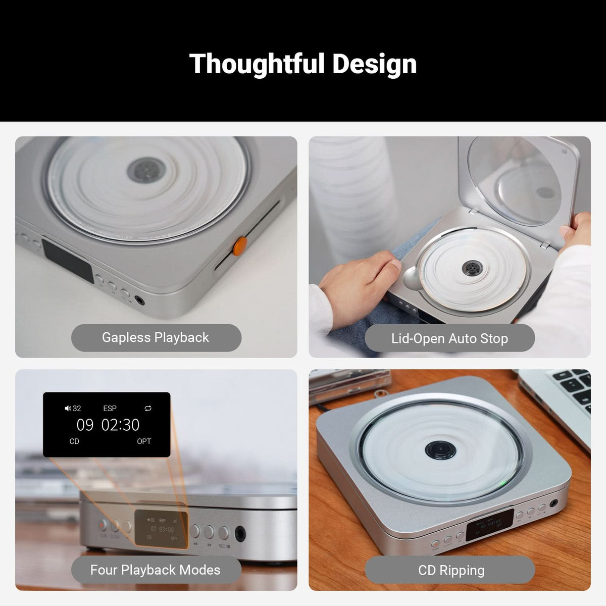 Fosi Audio Merak CD 播放器 播放與抓軌功能