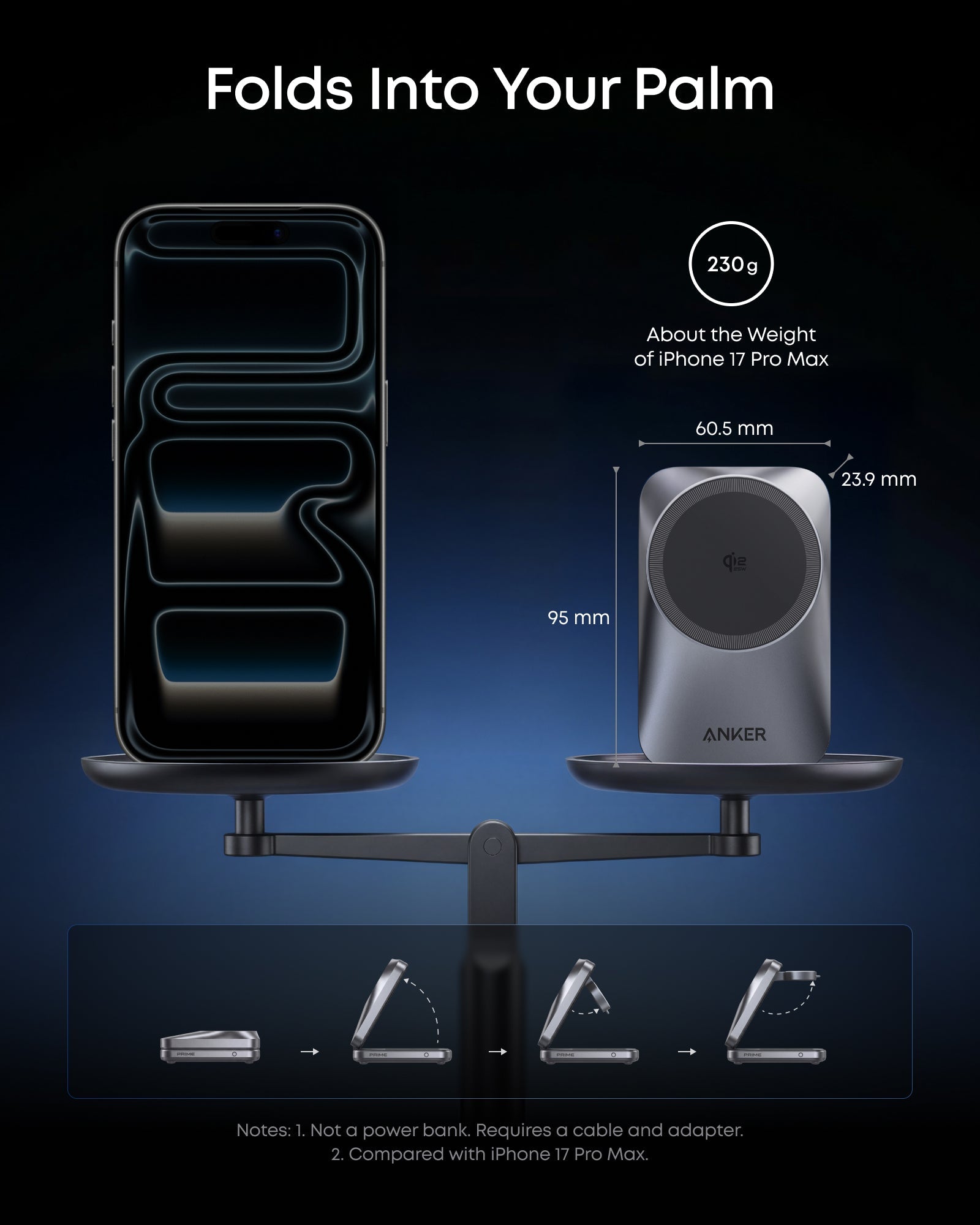 Anker Prime 25W 三合一無線充電器 3