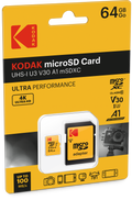 KODAK ULTRA PERFORMANCE microSDXC 記憶卡 64GB（UHS-I U3 V30 A1，4K）