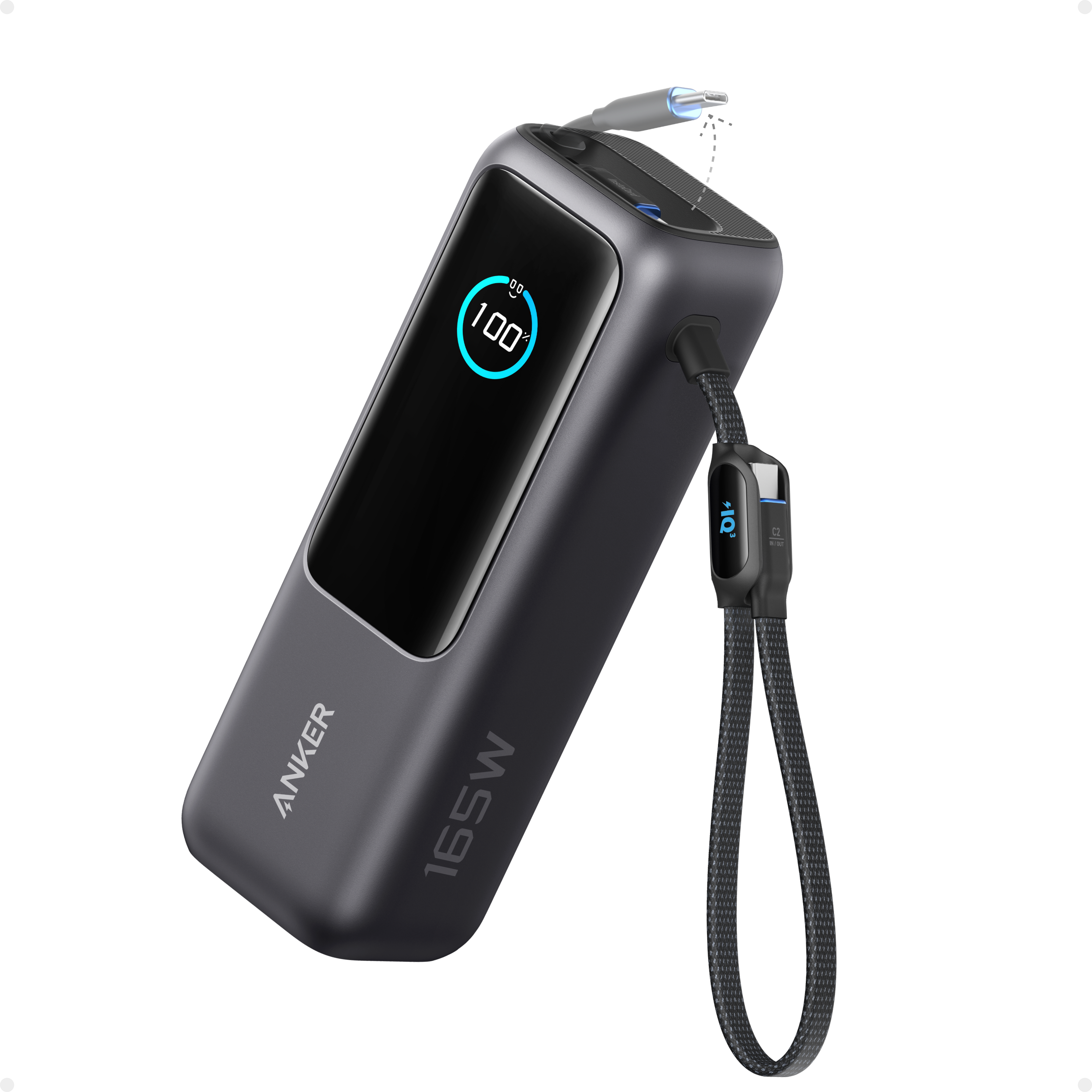 Anker 移動電源 25K 165W 內置可伸縮充電線