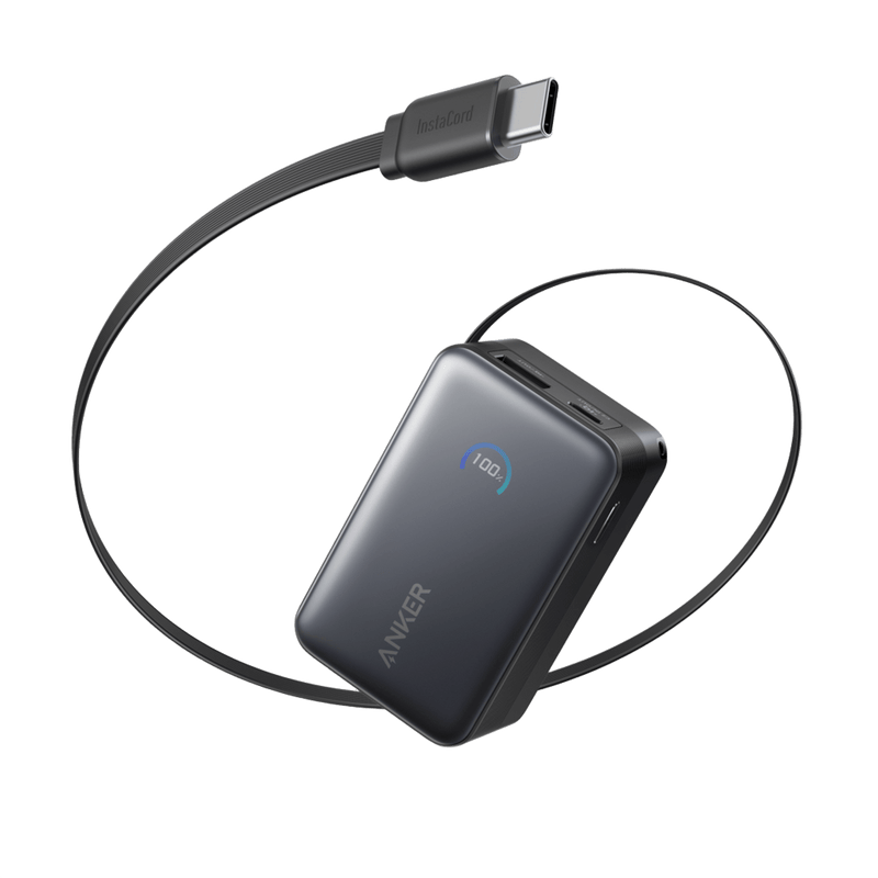 Anker Nano 10K 45W 自帶伸縮線行動電源