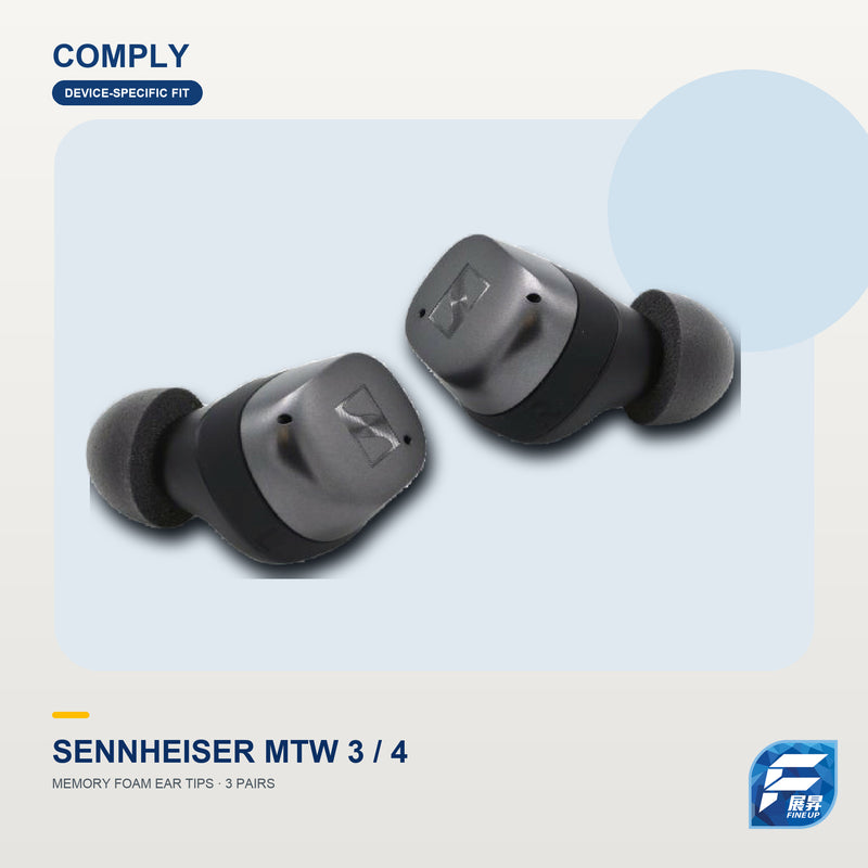Comply TrueGrip Premium｜Sennheiser MTW 3／4、ACCENTUM 專用耳綿（3對裝）｜展昇主圖