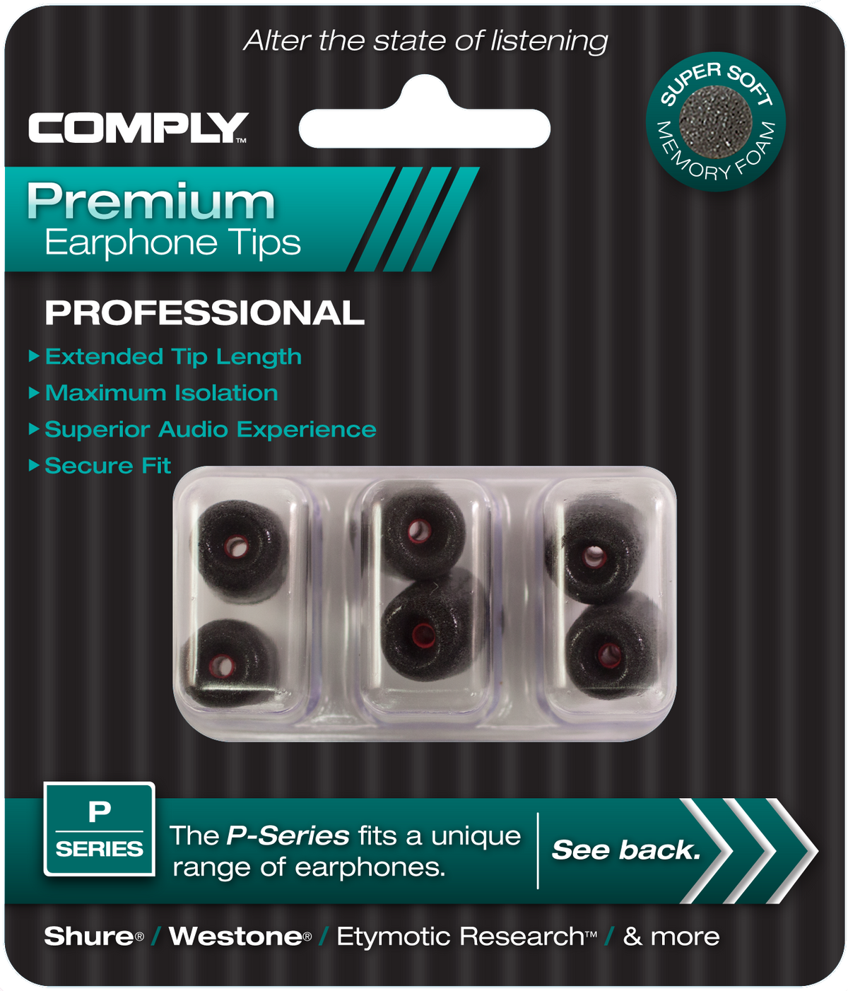 Comply P - Series 入耳式記憶耳綿 (3 Pairs) 官方圖片 1