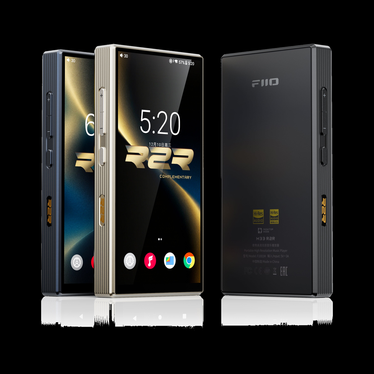 FiiO 首台R2R便攜 ~ FiiO M33 R2R｜黑底產品主圖 20261008