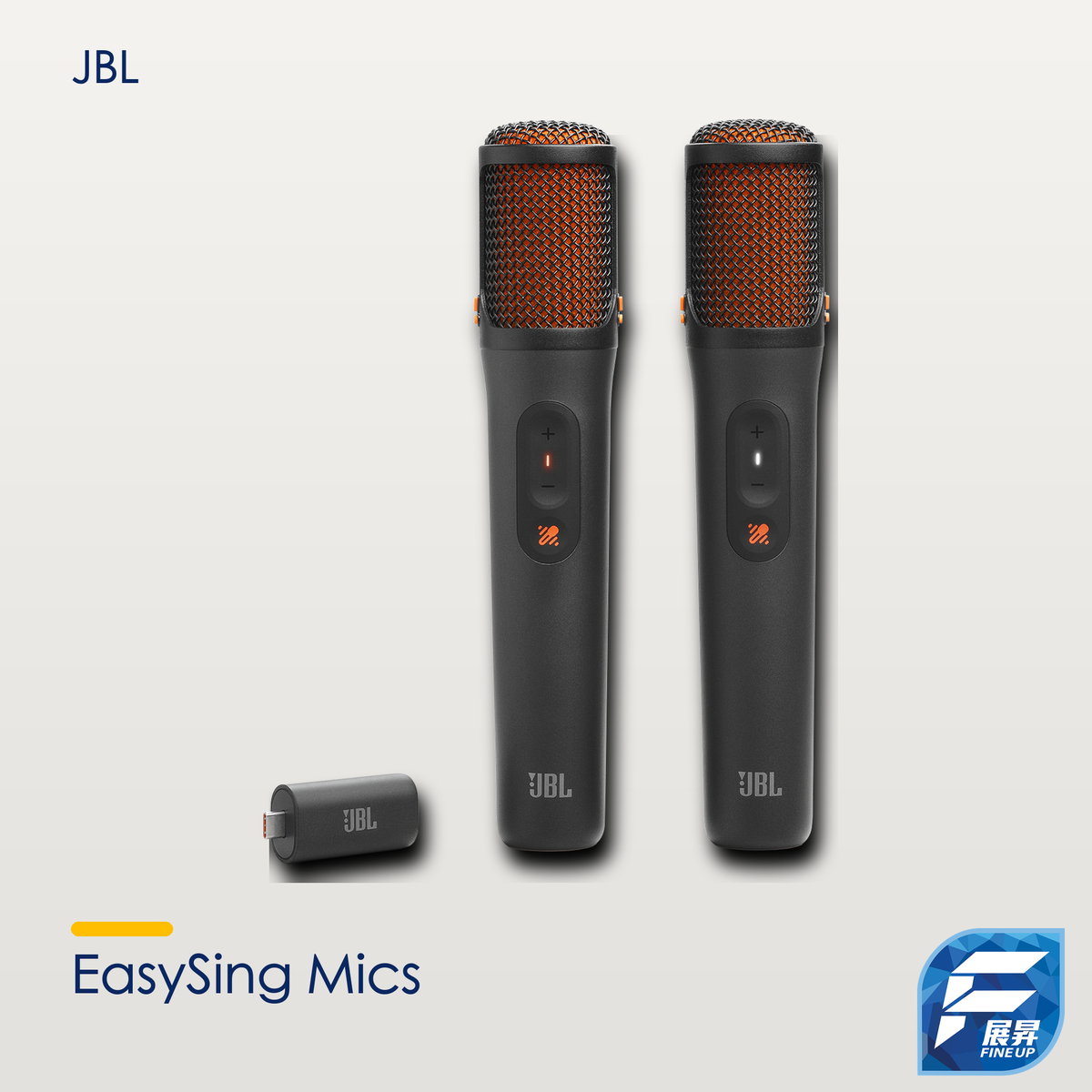 JBL EasySing Mics AI 無線咪高峰（2 支裝）｜Fine Up 統一主圖