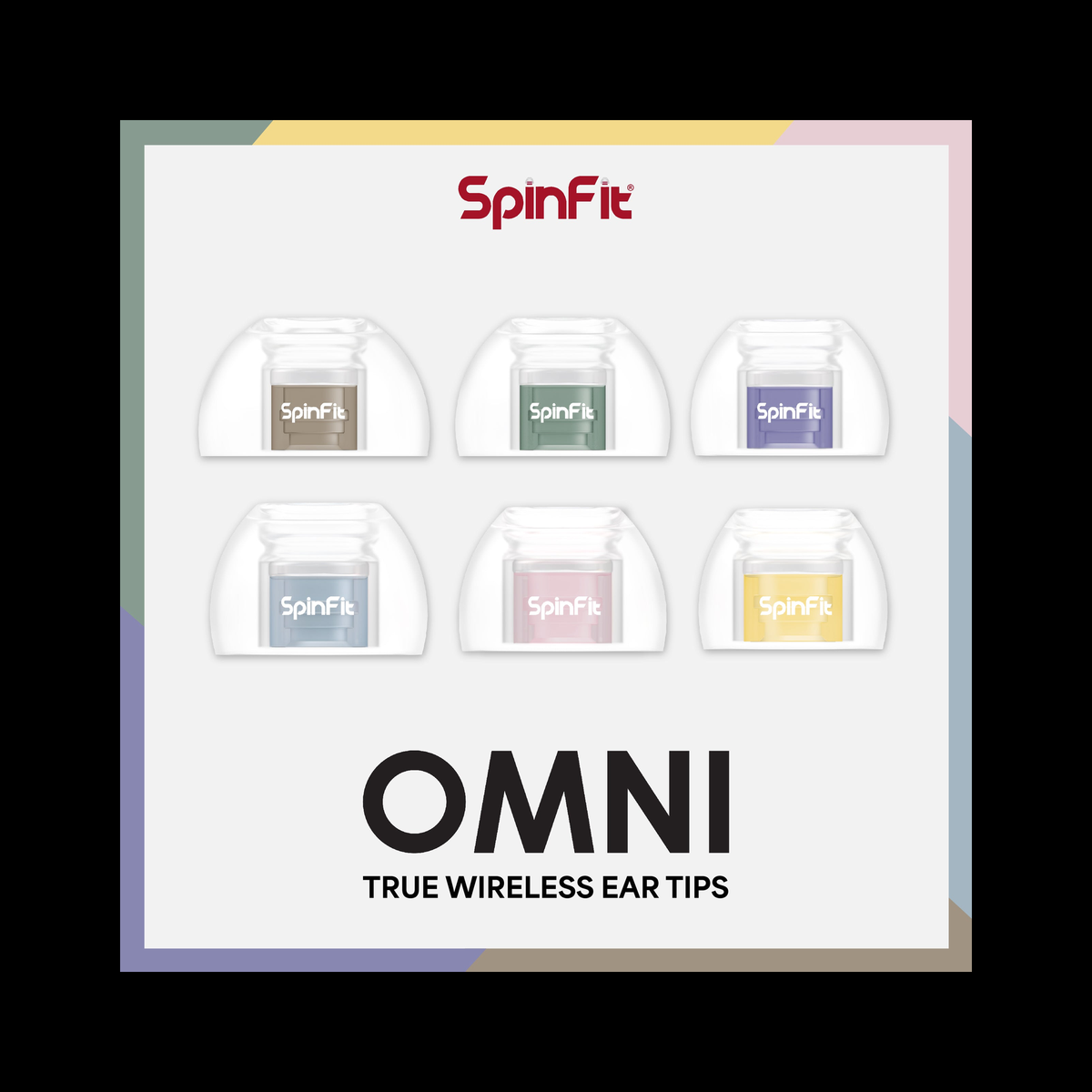 SpinFit OMNI 耳膠（1 對裝）｜黑底產品主圖 20261008