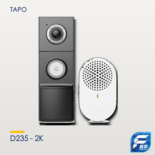 Tapo D235 - 2K 智能視像門鈴攝影機 (IP66) Smart Wireless Security Video Doorbell (SD Card及雲端儲存)(夜視全彩)