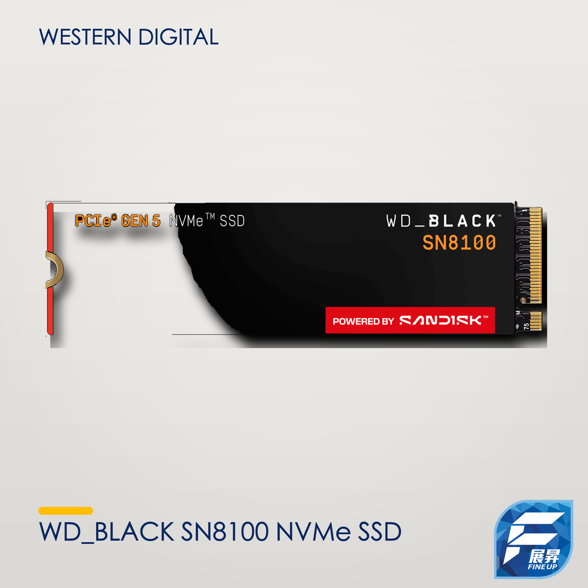 WD_BLACK SN8100 NVMe SSD｜展昇原裝 Logo 2000px 無框正式主圖