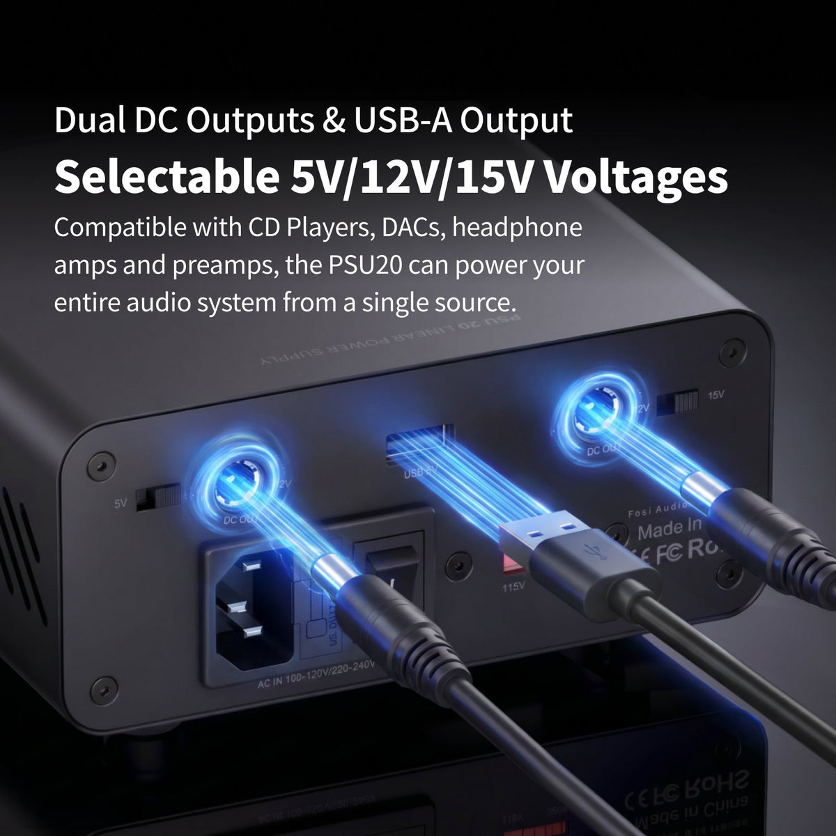 Fosi Audio PSU20 高性能線性電源 官方產品圖 3