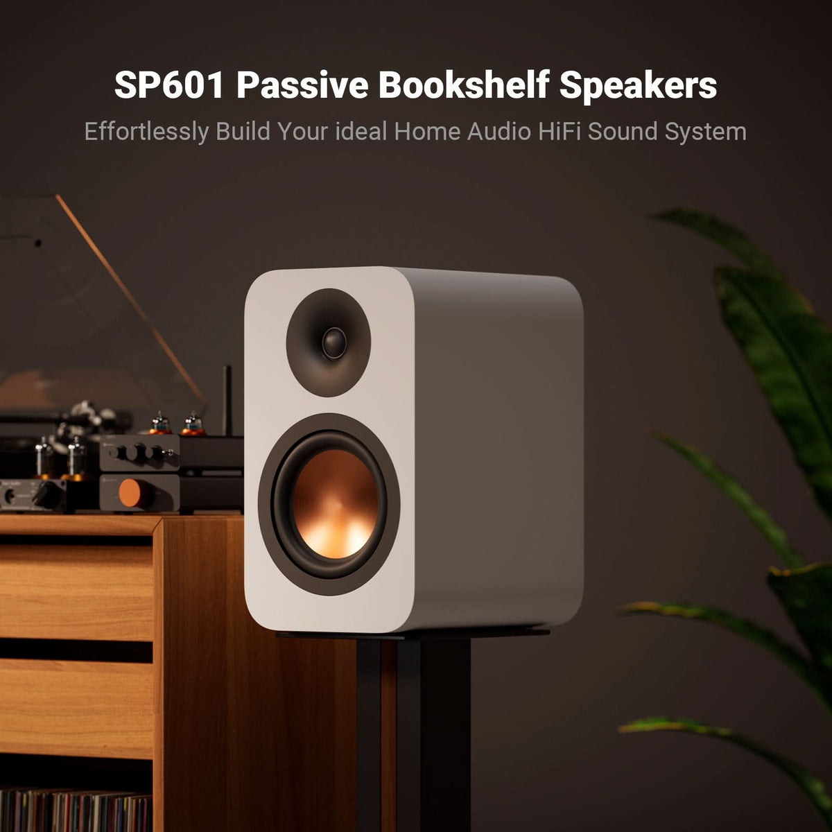 Fosi Audio SP601OG 被動式書架喇叭 官方產品圖 1