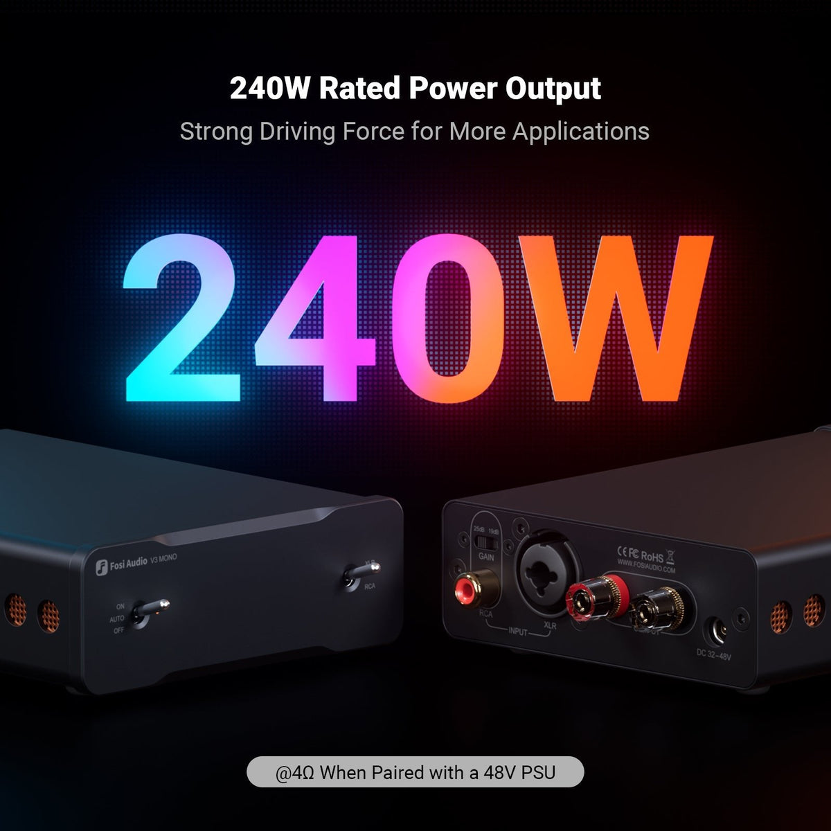 Fosi Audio V3 Mono 單聲道後級擴音機 官方產品圖 2