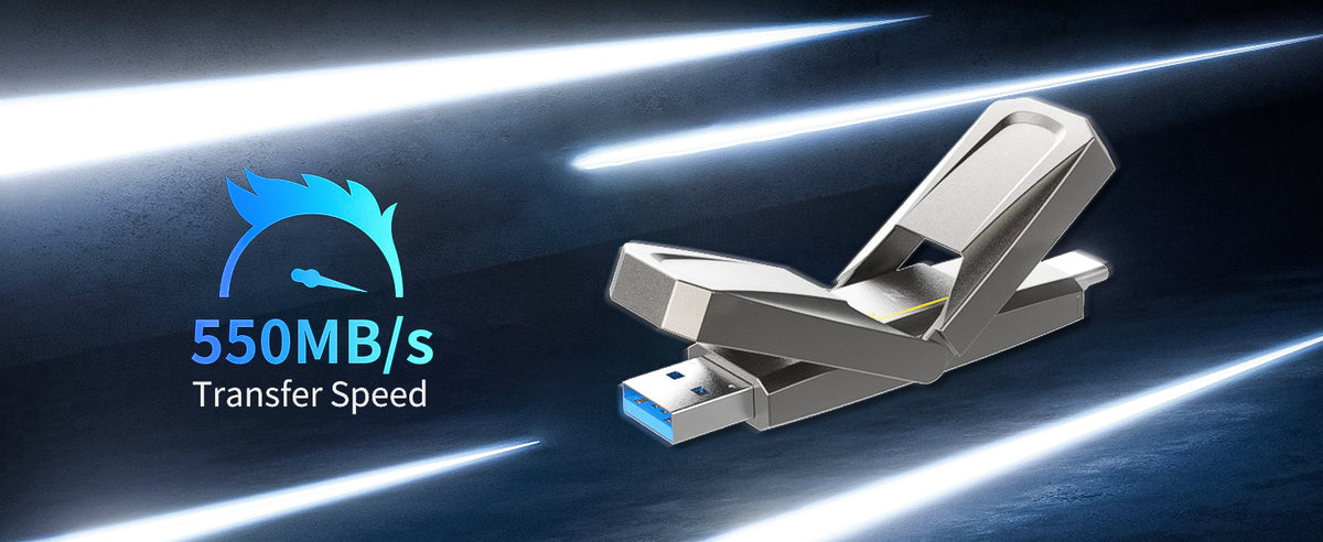 Netac US5 USB-C／USB-A 雙接口高速固態記憶手指 官方產品圖2
