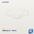 SAVEWO 3DMEOW WHITE KL 兒童大碼防護口罩 純白色（30片獨立包裝／7–13歲）