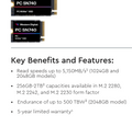 Western Digital PC SN740 M.2 2230 NVMe SSD