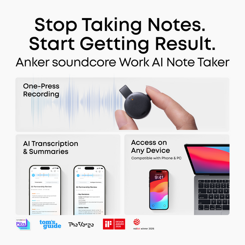 Anker Soundcore Work AI Voice Recorder 官方產品圖 2